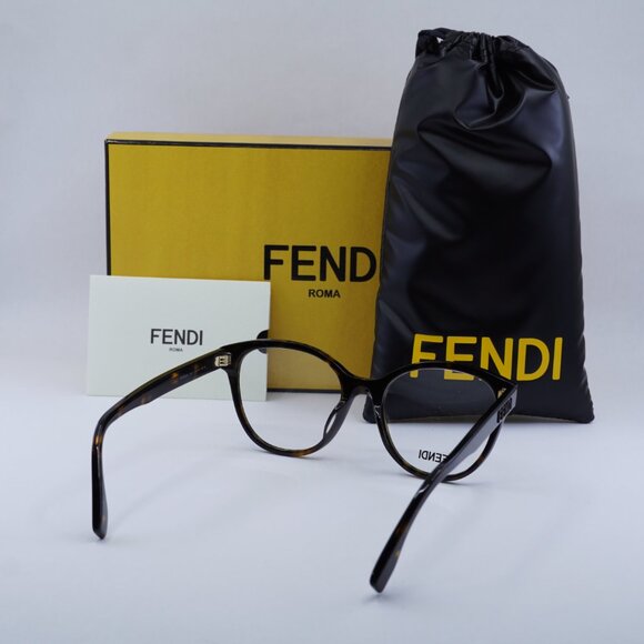 ?️ New Fendi FE50024I 053 Eyeglasses - Dark Havana Frame 52mm